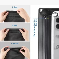   Spigen A640 univerzális vízálló táska /tok, crossbody, vállra akasztható, fekete-átlátszó