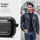 Spigen Rugged Armor Samsung Galaxy Buds 3 / Buds 3 Pro / Buds 3 FE tok, Matte Black, fekete