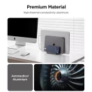 Spigen LD208S4 asztali laptop / iPad / tablet / telefon tartó, fekete