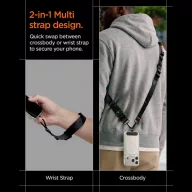   Spigen DA30M univerzális nyakpánt / pánt karabinerrel, Crossbody, fekete