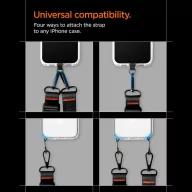   Spigen DA30M univerzális nyakpánt / pánt karabinerrel, Crossbody, fekete