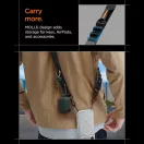 Spigen DA30M univerzális nyakpánt / pánt karabinerrel, Crossbody, fekete