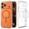Spigen Ultra Hybrid MagFit Apple iPhone 17 Pro Max tok, MagSafe, Clear, átlátszó-narancs