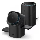 Spigen EF223MS vezeték nélküli wireless gyorstöltő, MagSafe, 3in1, Qi2, 15W, fekete (Apple Watch / Airpods / iPhone)