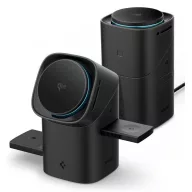   Spigen EF223MS vezeték nélküli wireless gyorstöltő, MagSafe, 3in1, Qi2, 15W, fekete (Apple Watch / Airpods / iPhone)