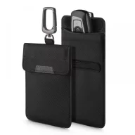   Spigen Faraday RFID blokkoló kulcstartó tok / táska, fekete (autó kulcshoz)