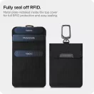 Spigen Faraday RFID blokkoló kulcstartó tok / táska, fekete (autó kulcshoz)