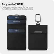   Spigen Faraday RFID blokkoló kulcstartó tok / táska, fekete (autó kulcshoz)
