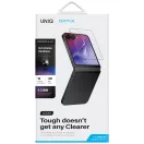 Uniq Optix Clear Samsung Galaxy Z Flip7 tempered glass kijelzővédő fólia, átlátszó