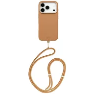   Uniq Coehl Mirelle Apple iPhone 17 Pro Max mágneses tok, MagSafe, crossbody pánttal, barna-arany
