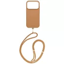 Uniq Coehl Mirelle Apple iPhone 17 Pro Max mágneses tok, MagSafe, crossbody pánttal, barna-arany