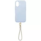 Uniq Coehl Serina Apple iPhone 17 mágneses tok, MagSafe, csuklópánttal, kék-bézs