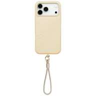   Uniq Coehl Serina Apple iPhone 17 Pro Max mágneses tok, MagSafe, csuklópánttal, bézs