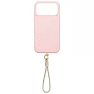   Uniq Coehl Serina Apple iPhone 17 Pro Max mágneses tok, MagSafe, csuklópánttal, rózsaszín-bézs