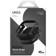   Uniq Keva Verge Apple Watch Ultra 4 / 3 / 2 / 1 49mm tok, Aramid, Carbon minta, fekete