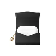   Uniq Coehl Mirelle Apple AirPods Pro / Pro 2 / Pro 3 tok, pénztárca alakú, fekete-arany