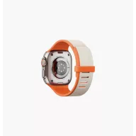   Uniq Revix IV Premium Apple Watch Ultra 4 / 3 / 2 / 1 / SE / 12 / 11 / 10 / 9 / 8 (44/45/46/49mm) mágneses szíj, narancs-szürke