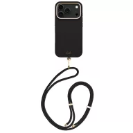   Uniq Coehl Mirelle Apple iPhone 17 Pro mágneses tok, MagSafe, crossbody pánttal, fekete-arany
