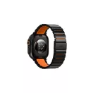 Uniq Strova Flex Apple Watch állítható szíj, 49/46/45/44MM, fém, fekete-narancs