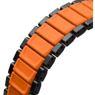   Uniq Strova Flex Apple Watch állítható szíj, 49/46/45/44MM, fém, fekete-narancs