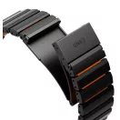 Uniq Strova Flex Apple Watch állítható szíj, 49/46/45/44MM, fém, fekete-narancs