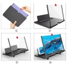 Mobiltelefon képernyő nagyító, kivetítő, 12 collos, összecsukható, Screen Magnifier, Wooze Cinema, fekete
