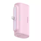 Baseus Compact Powerbank / külső akkumulátor, Lightning port 5000mAh, 20W, rózsaszín
