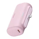 Baseus Compact Powerbank / külső akkumulátor, Lightning port 5000mAh, 20W, rózsaszín