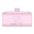Baseus Compact Powerbank / külső akkumulátor, Lightning port 5000mAh, 20W, rózsaszín