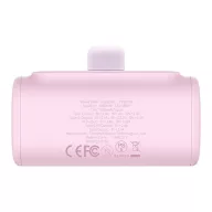   Baseus Compact Powerbank / külső akkumulátor, Lightning port 5000mAh, 20W, rózsaszín
