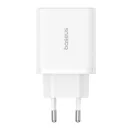 Baseus Cube USB-C-2xUSB-A hálózati gyorstöltő adapter, 3A, 30W, fehér
