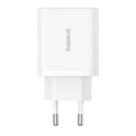   Baseus Cube USB-C-2xUSB-A hálózati gyorstöltő adapter, 3A, 30W, fehér