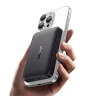   Baseus EnerFill FM12 Qi2 Magnetic vezeték nélküli gyorstöltő powerbank 10000 mAh, 22.5W, fekete + USB-C, 30cm kábel