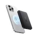 Baseus EnerFill FM12 Qi2 Magnetic vezeték nélküli gyorstöltő powerbank 10000 mAh, 22.5W, fekete + USB-C, 30cm kábel