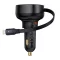 Baseus Enjoyment Pro autós gyorstöltő 55W, USB-A + Lightning automata behúzós kábel, fekete