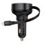 Baseus Enjoyment Pro autós gyorstöltő 55W, USB-A + Lightning automata behúzós kábel, fekete