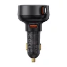 Baseus Enjoyment Pro autós gyorstöltő 55W, USB-A + Lightning automata behúzós kábel, fekete