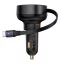 Baseus Enjoyment Pro autós gyorstöltő 60W, USB-A + USB-C automata behúzós kábel, fekete