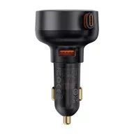   Baseus Enjoyment Pro autós gyorstöltő 60W, USB-A + USB-C automata behúzós kábel, fekete