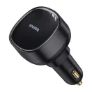 Baseus Enjoyment Pro autós gyorstöltő 60W, USB-A + USB-C automata behúzós kábel, fekete