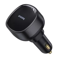   Baseus Enjoyment Pro autós gyorstöltő 60W, USB-A + USB-C automata behúzós kábel, fekete