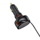 Baseus Enjoyment Pro autós gyorstöltő 60W, USB-A + USB-C automata behúzós kábel, fekete