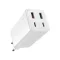 Baseus GaN6 Pro hálózati gyorstöltő 100W, 2×USB-C + 2×USB-A, + 100W USB-C 1m kábel, fehér