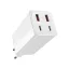 Baseus GaN6 Pro hálózati gyorstöltő 100W, 2×USB-C + 2×USB-A, + 100W USB-C 1m kábel, fehér