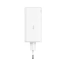 Baseus GaN6 Pro hálózati gyorstöltő 100W, 2×USB-C + 2×USB-A, + 100W USB-C 1m kábel, fehér