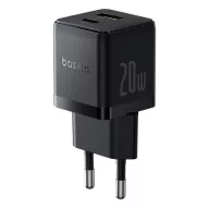   Baseus Palm 2in1 USB-C-USB-A hálózati gyorstöltő adapter, 20W, fekete