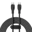 Baseus Pudding USB-C/USB-C, 100W gyorstöltő adatkábel, 1.2m, fekete