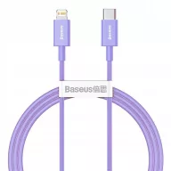   Baseus Superior USB-C – iPhone Lightning, 20W gyorstöltő adatkábel, 1m, lila