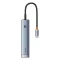 Baseus UltraJoy 5-Port HUB AIR dokkoló állomás, 1xHDMI, 2xUSB-A, 1xUSB-C, 1xRJ45, szürke