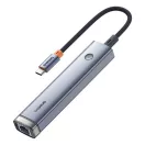 Baseus UltraJoy 5-Port HUB AIR dokkoló állomás, 1xHDMI, 2xUSB-A, 1xUSB-C, 1xRJ45, szürke